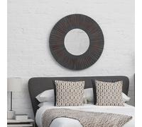 Orsina Barn Antique Wood Wall Mirror in Black Orsina Black