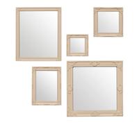 Orsina Baroque Mirrors Cream Finish Frame Set Of 5