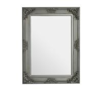 Orsina Baroque Rectangle Gold Wall Mirror, Decorative Wooden Frame Mirror For Console Table, Antique Floral Mirror in Silver Orsina Silver