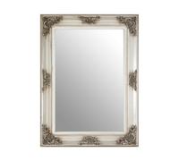 Premier Housewares Rectangular Wall Mirror/Classic Mirrors For Bathroom/Bedroom/Garden Walls Fancy Wall Mounted Mirrors For Hallway With Silver Finish W84 X D7 X H113cm.