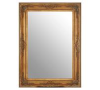 Premier Housewares Wall Mirror/Mirrors For Garden/Bathroom/Living Room With Carving Rectangular Frame/Gold Finish Wall Mounted Mirrors W83 X D8 X H113cm.