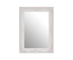 Orsina Baroque Rectangular Antique White Wall Mirror,large Vintage Mirror With Ornate Motifs,unique Dressing Mirror