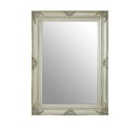 Premier Housewares Wall Mirror/Mirrors For Garden/Bathroom/Living Room Antique Effect Rectangular Frame/Silver Finish Wall Mounted Mirrors W83 X D5 X H113cm.
