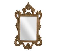 Orsina Baroque Style Antique Finish Wall Mirror, 1.36m High Mirror With Floral & Scrolled Frame, Statement Mirror in Gold Orsina Gold