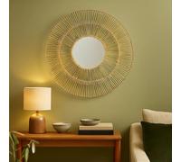 Orsina Batu Natural Rattan Wall Mirror in Brown Orsina Brown
