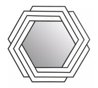 Orsina Beauly Black Finish Hexagonal Wall Mirror