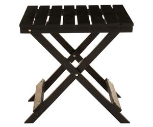 Orsina Beauport Wood Folding Table in Black Orsina Black