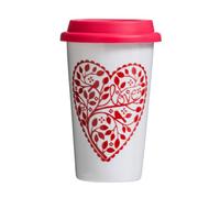 Orsina Beautiful Design Chickadee Travel Mug, Decorative Design Mug For Journies, Secured Lid Reusable Travel Mug