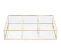 Orsina Beauty 3 Compartments Clear Glass Makeup Organiser