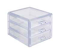 Orsina Beauty 3 Drawer Cosmetics Organiser In Clear Clear One Size