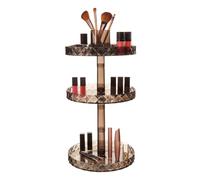 Orsina Beauty Three Tier Revolving Cosmetics Organiser in Black