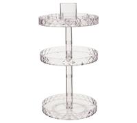 Orsina Beauty Three Tier Revolving Cosmetics Organiser in Clear