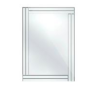 Orsina Bevelled Edge Mirror with Double Line Frame in Silver Orsina Silver