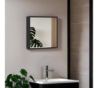 Orsina Bisha Small Black Wall Mirror with Gold Edge Orsina Black