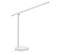 Orsina Black Aluminium Touch Lamp, Modern Rotatable Desk Lamp With Round Base, Sleek Touch-Control Table Light in White Orsina White
