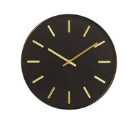 Soft Industrial Collection Vitas Metal Wall Clock - Black & Gold