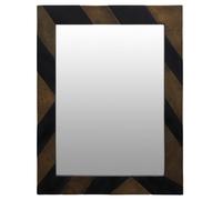 Tia Champagne Chain Design Wall Mirror - Black