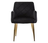 Orsina Black Angular Dining Chair,versatile Gold Finish Kitchen Chair, Decorative Chair,accent Chair, Patio Chair