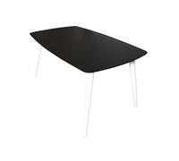 Orsina Black Ash Veneer Dining Table, Modern Rubberwood, Modern Black & White Dining Table, Wooden Dining Table Orsina Black