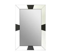 Orsina Black Bevelled Border Detail Wall Mirror