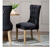 Premier Housewares Kensington Townhouse Black Buttoned Dining Chair