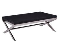 Orsina Black Coffee Table With Cross Base