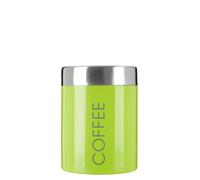 Orsina Black Enamel Coffee Canister, Glossy Metal Storage Jar With Airtight Lid For Freshness, Durable & Stylish in Lime Orsina Lime