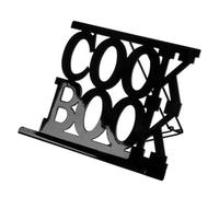 Orsina Black Enamel Cook Book Stand, Black Recipe Book Stand, Kitchen Cook Book Stand, Black Cookbook Holder