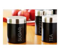 Orsina Black Enamel Sugar Canister
