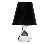 Interiors by PH Nell Black Fabric Shade Table Lamp, Silver