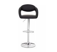 Orsina Black Faux Leather Bar Chair, Backrest Breakfast Bar Chair, Footrest Living Bar Chair Kitchen Orsina Black