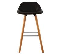 Faux Leather Bar Stool, Comfortable Seating Bar Stool with Back, Easy to Clean Kitchen Bar Stool Premier Housewares Black One Size