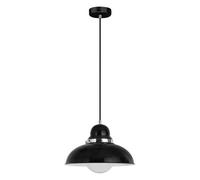 Orsina Black Finish Chrome Pendant Light, Stylish Bedroom Pendant Lamp, Sturdy Sculpted Hanging Light For Entryway