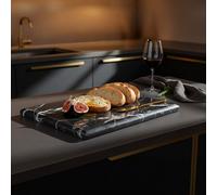 Orsina Black & Gold Marble Chopping Board, High-Quality Cutting Bboard, Stain-Resistant Gold Marble Board