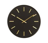 Orsina Black & Gold Wall Clock, Stylish Clock For Livingroom Wall, Functional Kitchen Clock, Versatile Big Clock Orsina Black