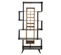 Orsina Black Iron Frame Shelf Unit,elegant Storage Unit,luxe Wall Shelf With Modular Compartments,metal Shelf Unit