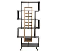 Orsina Black Iron Frame Shelf Unit, Elegant Storage Unit, Luxe Wall Shelf With Modular Compartments, Metal Shelf Unit Orsina Black