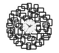 Orsina Black Iron Squares Design Wall Clock Orsina Black