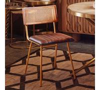 Orsina Black Leather Dining Chair, Sturdy Dining Room Chair, Leather Effect Accent Chair For Home, Office