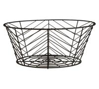 Orsina Black Powder Coated Fruit Basket, Modern Wire Design Bowl For Storing Fresh Fruit, Durable Metal With Matte Orsina Black