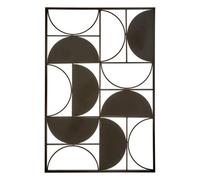 Orsina Black Semicircle Modern Wall Art, Metallic Finished Wall Art For Living Room, Contemporary Wall Art Decor