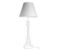 Orsina Black Silhouette Table Lamp, Wire Frame Base Table Light For Study, Distinctive Decorative Desk Lamp in White Orsina White