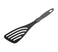 Orsina Black Slotted Spatula Or Turner With Grey Handle, BPA-Free Turner With Bevelled Sides, Two-Toned Grey Spatula Orsina Black