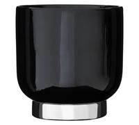 Orsina Black Small Planter With Silver Finish Base