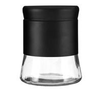 800ml Black Stainless Steel Glass Coffee Sugar Tea Kitchen Canister Storage Jar
