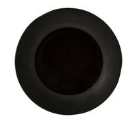 Orsina Black Stoneware Dinner Plate,two-Tone Black Palette Side Plate With Uneven Rim,perfect For Modern Dining