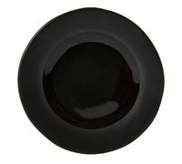 Orsina Black Stoneware Side Plate,two-Tone Black Palette Side Plate,uneven Rim Snack Plate,ideal For Appetizers