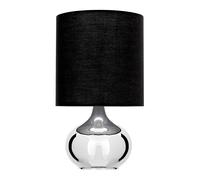 Orsina Black Table Lamp, Sleek Black Metal Frame With Matching Fabric Shade, Compact Design Offers Focused Ambiance Orsina Black
