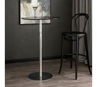 Orsina Black Tempered Glass Bar Table