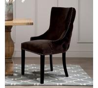 Orsina Black Velvet Dining Chair, Comfortable High Back Office Chair, Aesthetic Velvet Accent Chair For Living Room